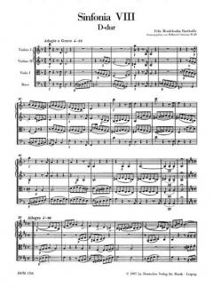 Sinfonia Nr. 8 D-Dur von Felix Mendelssohn Bartholdy 