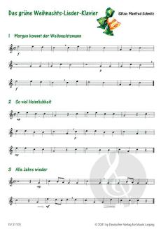 Das grüne Weihnachts-Lieder-Klavier von Manfred Schmitz im Alle Noten Shop kaufen