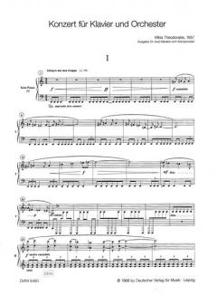 Konzert für Klavier und Orchester von Mikis Theodorakis im Alle Noten Shop kaufen