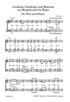Geistliche Chorlieder und Motetten von Mendelssohn bis Reger 