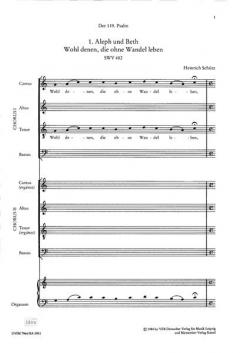 Der Schwanengesang. Des Königs und Propheten Davids 119. Psalm (Heinrich Schütz) 