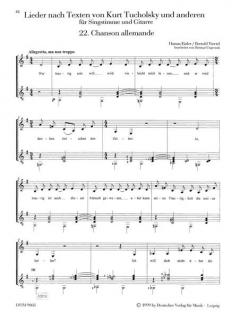 Ausgewählte Lieder 2 nach Texten von Tucholsky von Hanns Eisler 