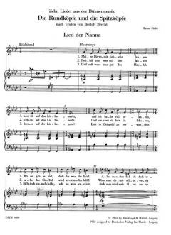 Die Rundköpfe und die Spitzköpfe op. 45 von Hanns Eisler 