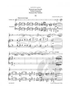 Konzert a-Moll op. 53 von Antonín Dvorák für Violine und Orchester im Alle Noten Shop kaufen