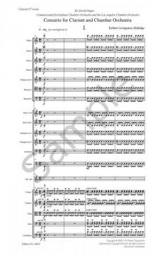 Concerto von Robert Livingston Aldridge für Klarinette und Kammerorchester im Alle Noten Shop kaufen (Partitur)