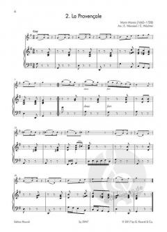 Fünf altfranzösische Tänze von Marais Marin für Flöte und Klavier im Alle Noten Shop kaufen