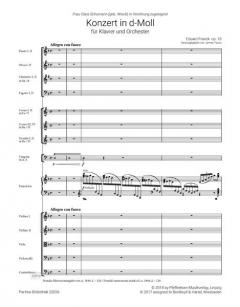 Konzert d-moll op. 13 von Eduard Franck für Klavier und Orchester im Alle Noten Shop kaufen (Partitur)