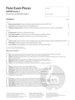 Flute Exam Pieces 2018-2021 