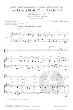 Lo, How A Rose E'er Blooming 