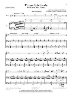 Three Spirituals für Flöte und Klavier im Alle Noten Shop kaufen
