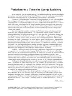 Variations On A Theme By George Rochberg von William Bolcom für Klavier solo im Alle Noten Shop kaufen