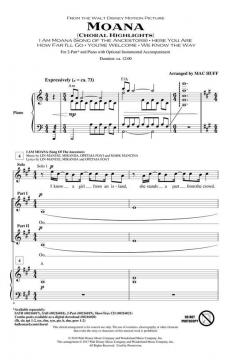 Moana - Choral Highlights (Miranda Lin-Manuel) 