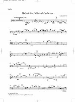 Ballade for Cello and Orchestra von Carl Davis im Alle Noten Shop kaufen
