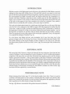 Variations (1965) for Piano von Benjamin Britten 