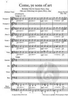 Come, ye sons of art von Henry Purcell 