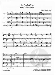Die Zauberflöte KV 620 - Ouvertüre von Wolfgang Amadeus Mozart für Streichquartett im Alle Noten Shop kaufen