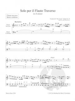 Sonate a-moll von Friedrich II. für Flöte und Basso continuo im Alle Noten Shop kaufen