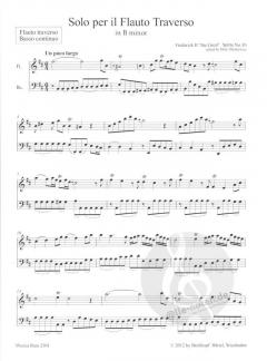 Sonate h-moll von Friedrich II. für Flöte und Basso continuo im Alle Noten Shop kaufen