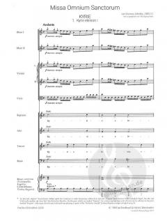 Missa Omnium Sanctorum von Jan Dismas Zelenka für Soli Chor und Orchester im Alle Noten Shop kaufen (Partitur)