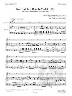 Konzert Nr. 18 h-moll (T18) von Johann Matthias Sperger Für Kontrabass und Orchester im Alle Noten Shop kaufen