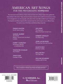 American Art Songs For The Progressing Singer - Soprano 