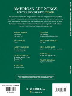 American Art Songs For The Progressing Singer - Tenor 