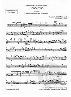 Concertino Es-dur op. 5 von Christian Gottlieb Müller für Bassposaune und Orchester im Alle Noten Shop kaufen