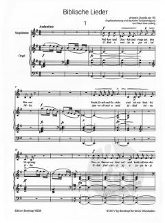 Biblische Lieder op. 99 von Antonín Dvorák 