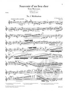 Souvenir d'un lieu cher op. 42 von Pjotr Iljitsch Tschaikowski für Violine und Klavier im Alle Noten Shop kaufen