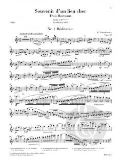 Souvenir d'un lieu cher op. 42 von Pjotr Iljitsch Tschaikowski für Violine und Klavier im Alle Noten Shop kaufen