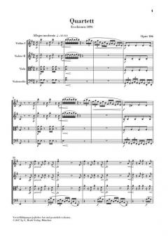 Streichquartett G-dur op. 106 von Antonín Dvorák im Alle Noten Shop kaufen - HN7045