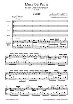 Missa Dei Patris ZWV 19 von Jan Dismas Zelenka für Soli, Chor & Orchester im Alle Noten Shop kaufen
