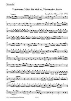 Triosonate G-Dur TWV 42:G7 von Georg Philipp Telemann 