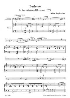 Burleske für Kontrabass und Orchester von Allan Stephenson 