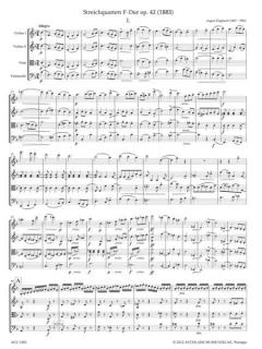 Streichquartett F-Dur op. 42 - Partitur und Stimmen 