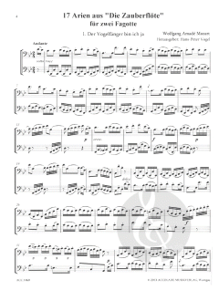 17 Arien aus Die Zauberflöte von Wolfgang Amadeus Mozart 