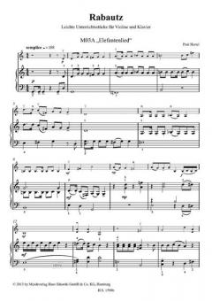 Rabautz für Violine und Klavier von Paul Hertel im Alle Noten Shop kaufen