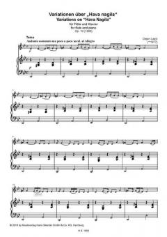 Variationen über 'Hava nagila'' op. 10 von Dejan Lazic für Flöte und Klavier im Alle Noten Shop kaufen