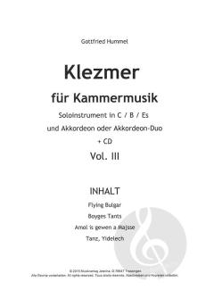 Klezmer-Suite Nr. 3 (+CD) 