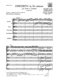 Concerto In C Minor Strings And Continuo Score Rv119 Fxi#20 T177 (Antonio Vivaldi) 