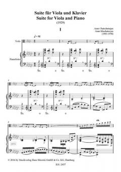 Suite für Viola und Klavier von Aram Chatschaturjan im Alle Noten Shop kaufen