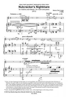 Nutcracker's Nightmare von Marius Felix Lange für Violine und Klavier (2012) im Alle Noten Shop kaufen