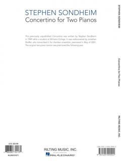 Concertino For Two Pianos von Stephen Sondheim 