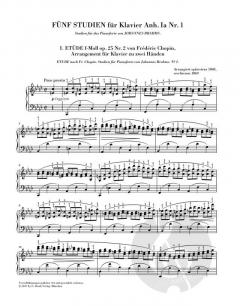 Arrangements von Werken anderer Komponisten für Klavier zu 2 Händen oder für die linke Hand allein - mit Kritischem Bericht von Johannes Brahms im Alle Noten Shop kaufen