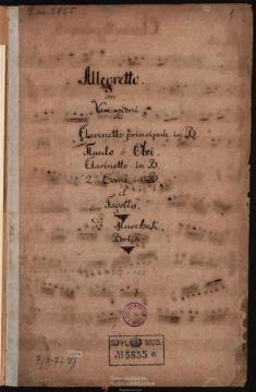 Allegretto con Variazioni von Michaela Arnhold für Holzbläser Sextett im Alle Noten Shop kaufen