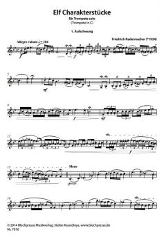 11 Charakterstücke von Friedrich Radermacher 