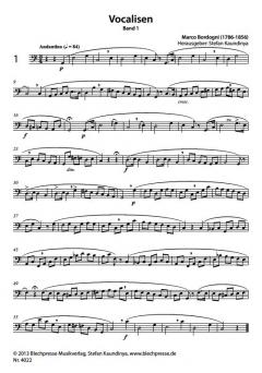 Vocalisen 1 - Eine Auswahl aus den Gesangsetüden von Marco Bordogni für Tenor-Posaune oder Euphonium (Bassschlüssel) in tiefer Lage im Alle Noten Shop kaufen