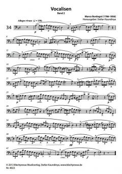 Vocalisen 2 - Eine Auswahl aus den Gesangsetüden von Marco Bordogni für Tenor-Posaune oder Euphonium (Bassschlüssel) in tiefer Lage im Alle Noten Shop kaufen