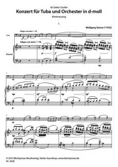 Konzert für Tuba in d-moll von Wolfgang Gieron im Alle Noten Shop kaufen