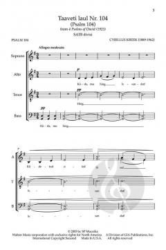 Taaveti laul Nr. 104 (Psalm 104) von Cyrillus Kreek 